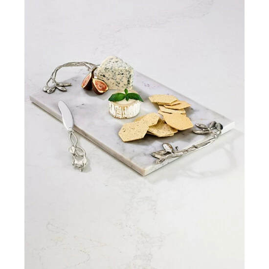 Promo π Michael Aram Laurel Cheese Board W/Knife White/silver π 4 Promo π Michael Aram Laurel Cheese Board W/Knife White/silver π - Image 2
