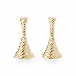 Hot Sale 🥰 Michael Aram Twist Gold Candleholders, Set Of 2 No Color 🎁