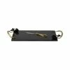 Promo 🎁 Michael Aram Calla Lily Midnight Cheese Board W/Knife Black/gold ⭐