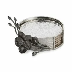 Best Pirce π Michael Aram Set Of 6 Black Orchid Coasters With Caddy No Color β
