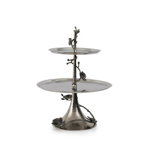 New π― Michael Aram Black Orchid 2-Tier Etagere Silver π 3 New π― Michael Aram Black Orchid 2-Tier Etagere Silver π