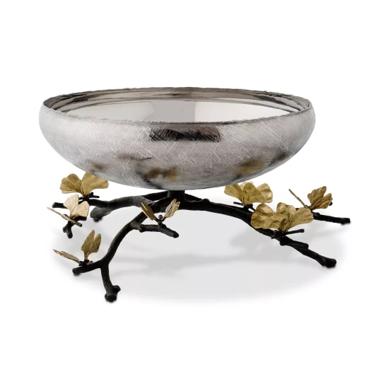 New βοΈ Michael Aram Butterfly Ginkgo Medium Footed Centerpiece Bowl Silver π 4 New βοΈ Michael Aram Butterfly Ginkgo Medium Footed Centerpiece Bowl Silver π - Image 2